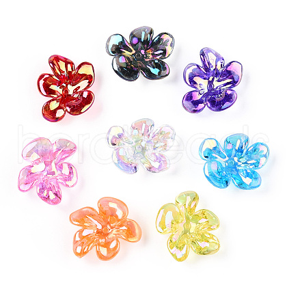 Transparent Acrylic Bead Caps PACR-N015-12-1
