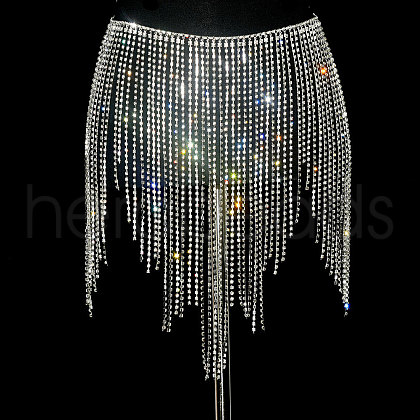 Full Crystal Rhinestone Tassel Skirt Body Chains WGA3B2D-02-1