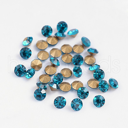 Back Plated Grade A Diamond Glass Pointed Rhinestone RGLA-SS14-007-1