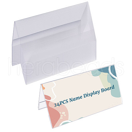 Name Plastic Table Top Display Stand ODIS-WH0070-86A-1