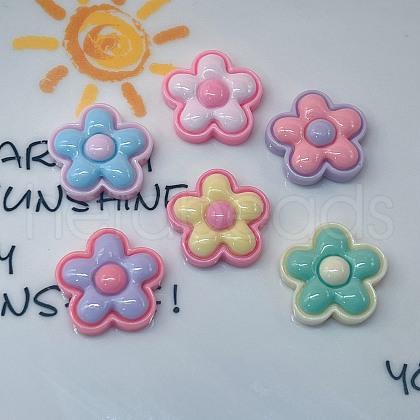 Opaque Resin Enamel Cabochons CRES-D308-12-1