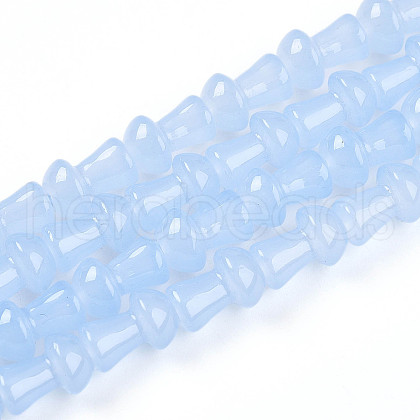 Baking Painted Glass Beads Strands DGLA-N007-01G-1