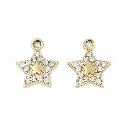 Alloy Crystal Rhinestone Pendants FIND-M018-23G-1