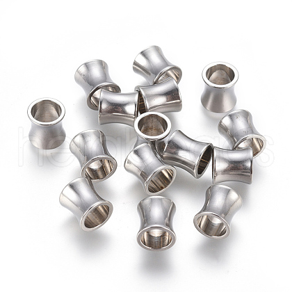 Tarnish Resistant 201 Stainless Steel Large Hole Column Beads STAS-Q175-01-1