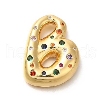 Brass Cubic Zirconia Pendants KK-M295-13G-B-1