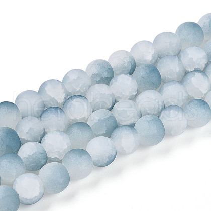 Crackle Glass Beads Strands GLAA-N009-8mm-06-1