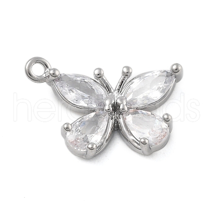 Brass Micro Pave Cubic Zirconia Pendants KK-D283-24P-1