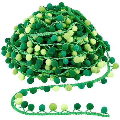 AHADERMAKER 6.5 Yards Gradient Color Polyester Pom Pom Ball Tassel Ribbons DIY-GA0006-95C-1