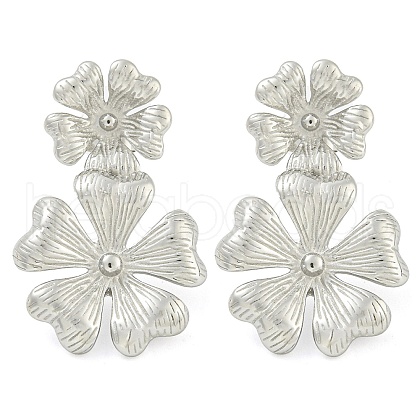 Non-Tarnish 304 Stainless Steel Stud Earrings for Women EJEW-S227-45P-1