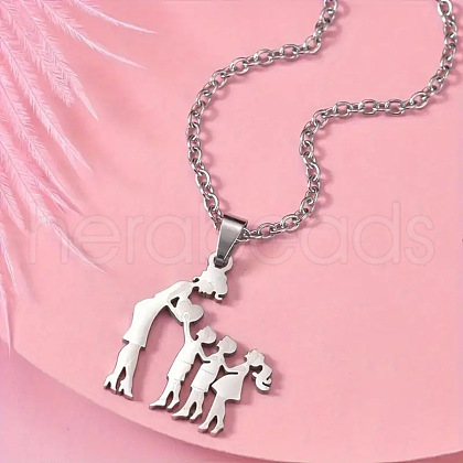 The Family Stainless Steel Pendant Necklaces FS-WG141A3-06-1