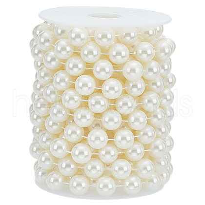 Handmade Acrylic Pearl Beaded Chains AJEW-WH0567-39-1