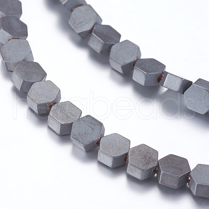 Non-magnetic Synthetic Hematite Beads Strands G-P338-01B-4x4mm-1