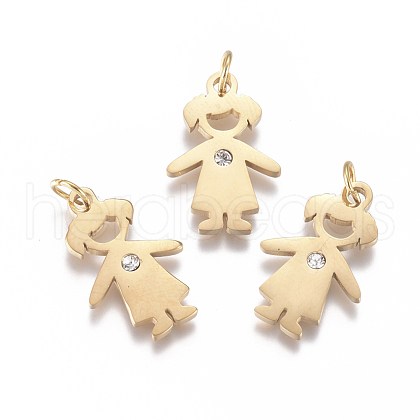 316 Surgical Stainless Steel Pendants STAS-L242-02G-1