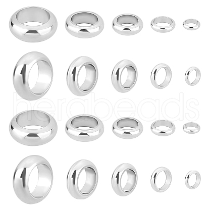 DICOSMETIC 200Pcs 5 Style 201 Stainless Steel Spacer Beads STAS-DC0007-56-1