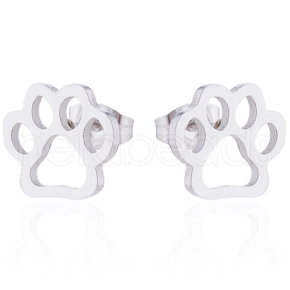 Stainless Steel Christmas Earrings with Reindeer ST9172410-1