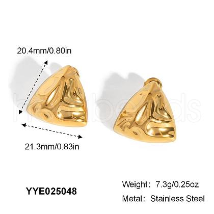 Stainless Steel Hammered Textured Stud Earrings GJ5833-3-1