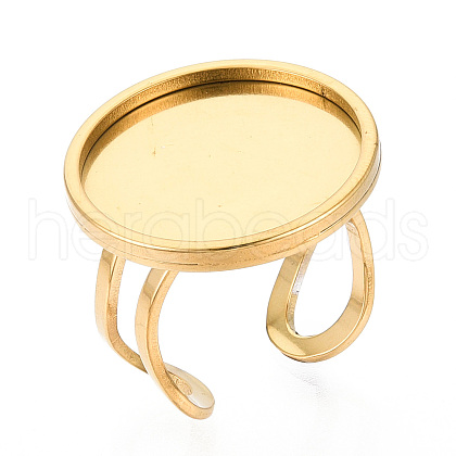 304 Stainless Steel Cuff Ring Findings STAS-S080-040H-G-1