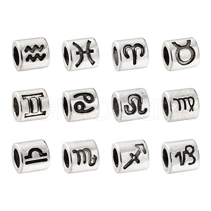 120Pcs 12 Style Alloy European Beads FIND-LS0001-12-1
