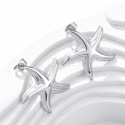 304 Stainless Steel Stud Earrings for Women EJEW-K306-12P-1
