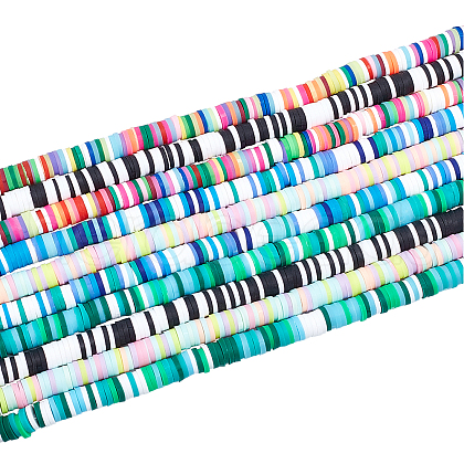 Handmade Polymer Clay Beads Strands CLAY-CA0001-03-1