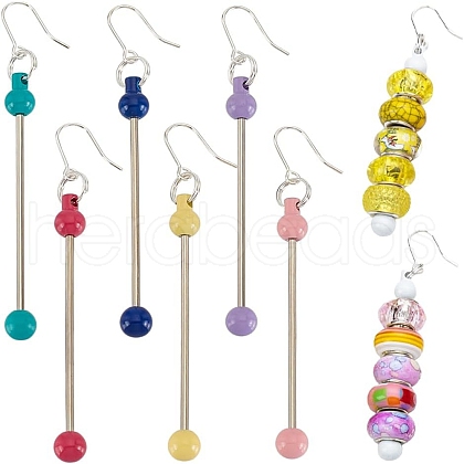 ARRICRAFT 12Pcs 6 Colors Plastic Dangle Earrings EJEW-AR0001-10-1