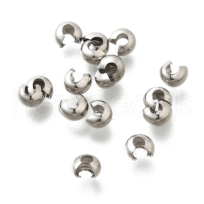 304 Stainless Steel Crimp Beads Covers X-STAS-P239-34P-03-1