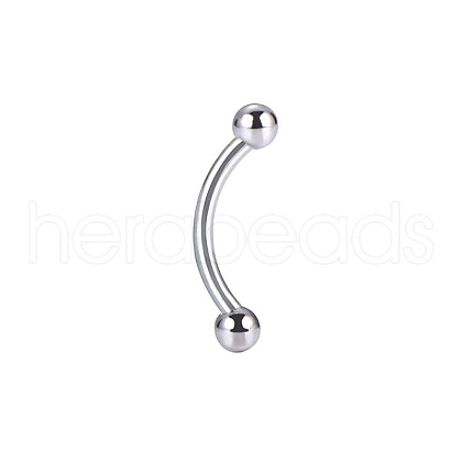 Titanium Alloy Round Curved Barbells Eyebrow Rings WGE70A8-03-1