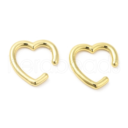 Rack Plating Brass Heart Cuff Earrings for Women EJEW-D059-16G-1