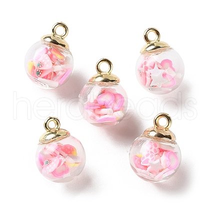 Glass Pendants FIND-Z083-01G-1