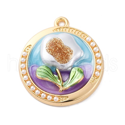 Alloy Enamel Pendants FIND-M060-11G-1
