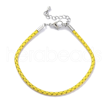 Polyester Cord Braided Bracelet Makings MAK-Z003-01P-08-1