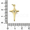 Brass Micro Pave Clear Cubic Zirconia Pendants ZIRC-I070-020G-3