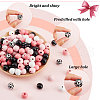   8 Styles Natural Wooden Dyed Beads and Printed Beads WOOD-PH0002-44-4