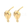 Brass Micro Pave Cubic Zirconia Stud Earring Finding KK-P263-19KCG-1