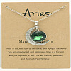 Alloy Pave Glass Moon Constellation Pendant Necklaces for Women FS-WG3B9B3-01-1