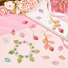 AHADERMAKER 140Pcs 14 Color Autumn Theme Two Tone Spray Painted Glass Pendants GLAA-GA0001-84-4