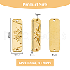 DICOSMETIC 18Pcs 3 Colors 304 Stainless Steel Connector Charms STAS-DC0014-64-2