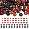 2 Sets 2 Colors Natural Black Agate & Red Agate Beads G-TA0001-45-2
