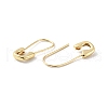 Safety Pin Shape Rack Plating Brass Hoop Earrings for Woman EJEW-F310-02G-2