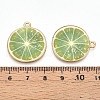 Light Gold Alloy Enamel Pendants ENAM-S126-127-01-3
