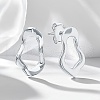 Fashionable S925 Sterling Silver Nuggets Stud Earrings WB5644-1
