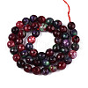 Dyed Natural White Jade Beads Strands G-T139-8mm-60-05-2