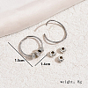 Classic Vintage Brass Rondelle Hoop Earrings DY8835-3