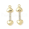 Brass Micro Pave Cubic Zirconia Pendants KK-Q091-02G-1