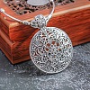 Flat Round Ethnic Style Alloy Pendant Necklaces & Dangle Earrings Sets FS-WG33C92-01-3