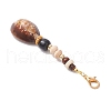 Natural Coconut & Shell & Lava Rock & Wood Beads Pendant Decorations HJEW-JM03227-02-4