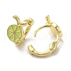 Lemon Shape Rack Plating Brass Hoop Earrings EJEW-A031-09G-2