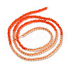 2 Colors Transparent Glass Beads Strands GLAA-G093-01F-2