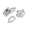 Brass Micro Pave Clear Cubic Zirconia Fold Over Clasps KK-U043-18P-2