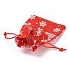 Christmas Themed Burlap Packing Pouches ABAG-L007-01A-03-3